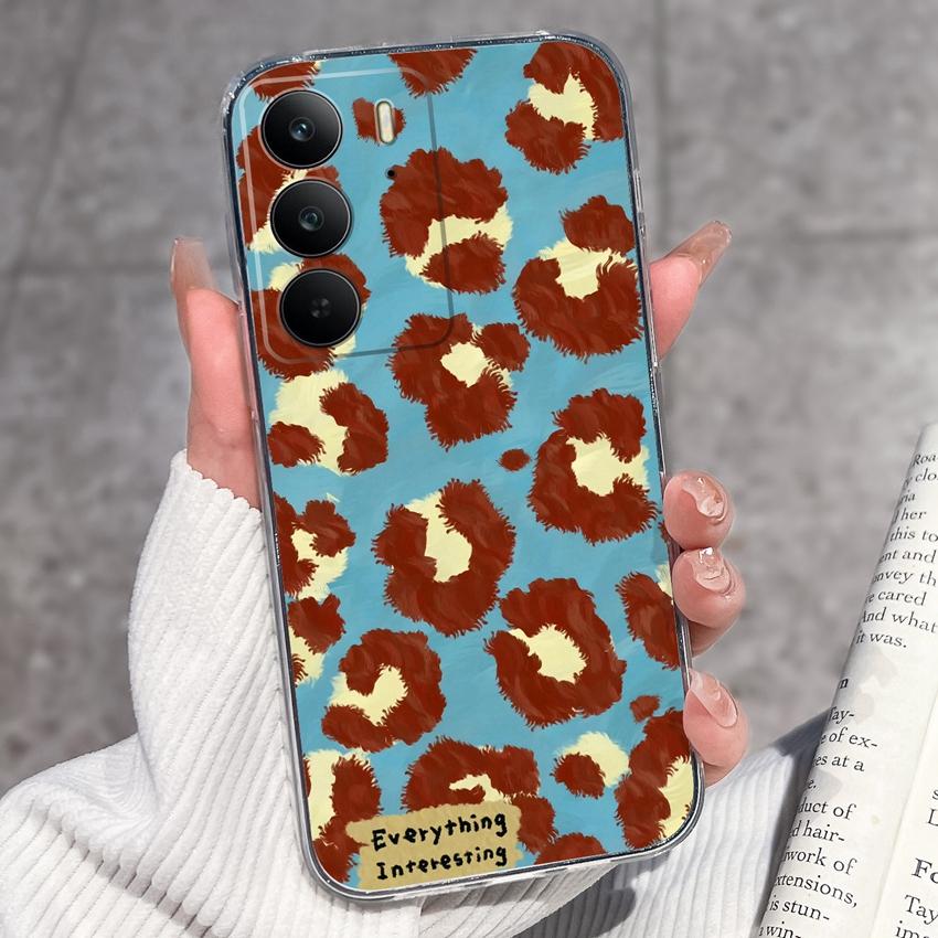 Для Oppo Realme C75 C75x C71 C67 C63 C55 C35 C33 C21Y C20 C15 Прозрачные чехлы для телефона Очаровательные кошачьи узоры Защитная пленка Пылезащитный чехол Для корпуса Oppo