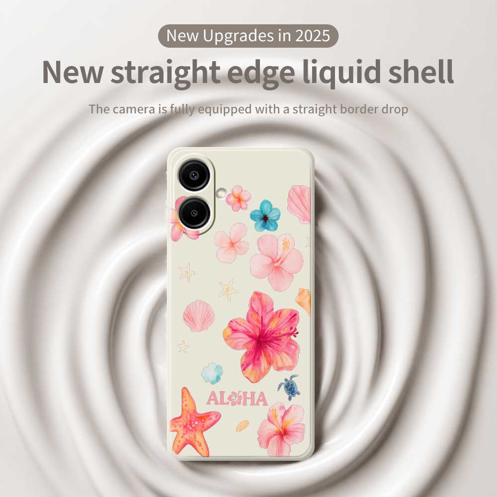 Для Samsung Galaxy A07 4G Чехол с цветочным узором, печать, прямой край, ТПУ, задняя крышка для телефона