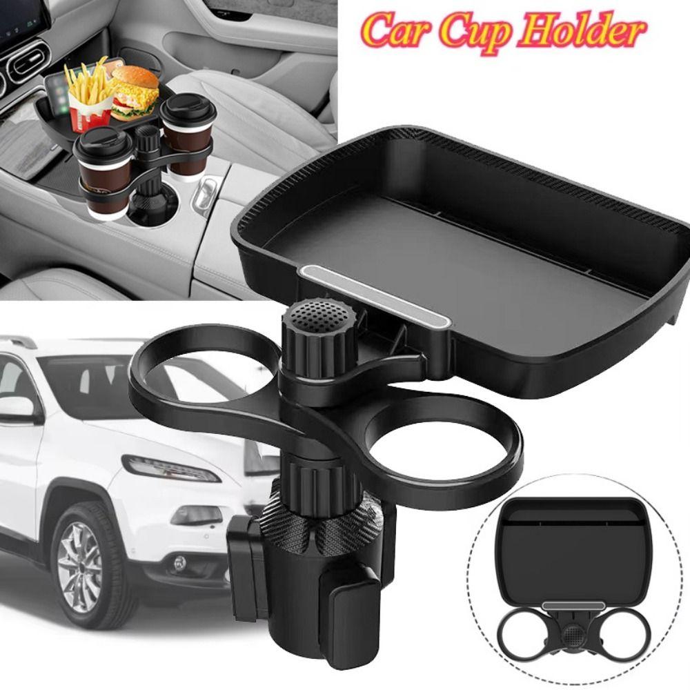 360° Rotation Cup Holder Food Trays Detachable Design Car Food Storage Rack Snack