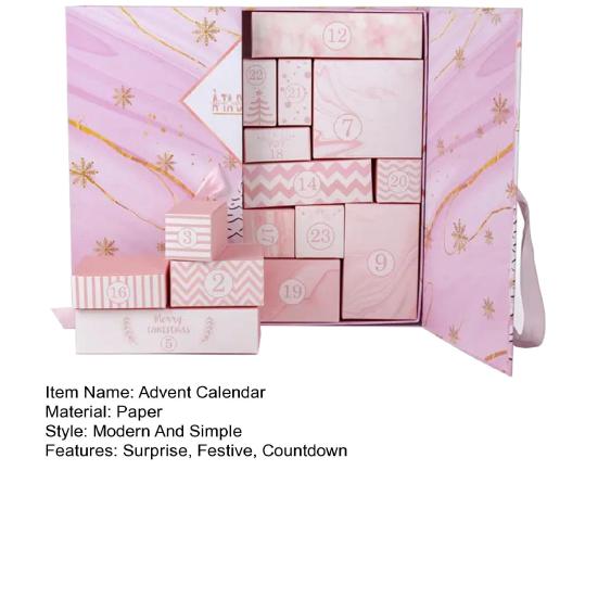 Рождественский адвент-календарь своими руками 2024 пустая коробка для заполнения 24-дневный рождественский календарь обратного отсчета сделать