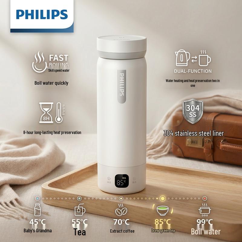 Philips Портативный дорожный электрический чайник и термокружка