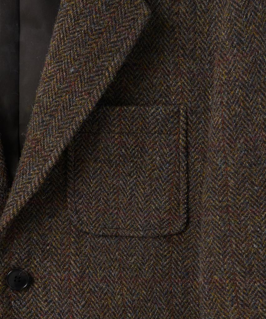 MUSINSA STANDARD [Harris Tweed] Herringbone Check Out Pocket Blazer [Brown]
