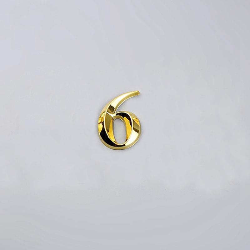 House Number Stickers 3D Self Adhesive Door Plate Sign Digits Apartment Hotel Office Door Address ABS Plastic Label 5cm Silver