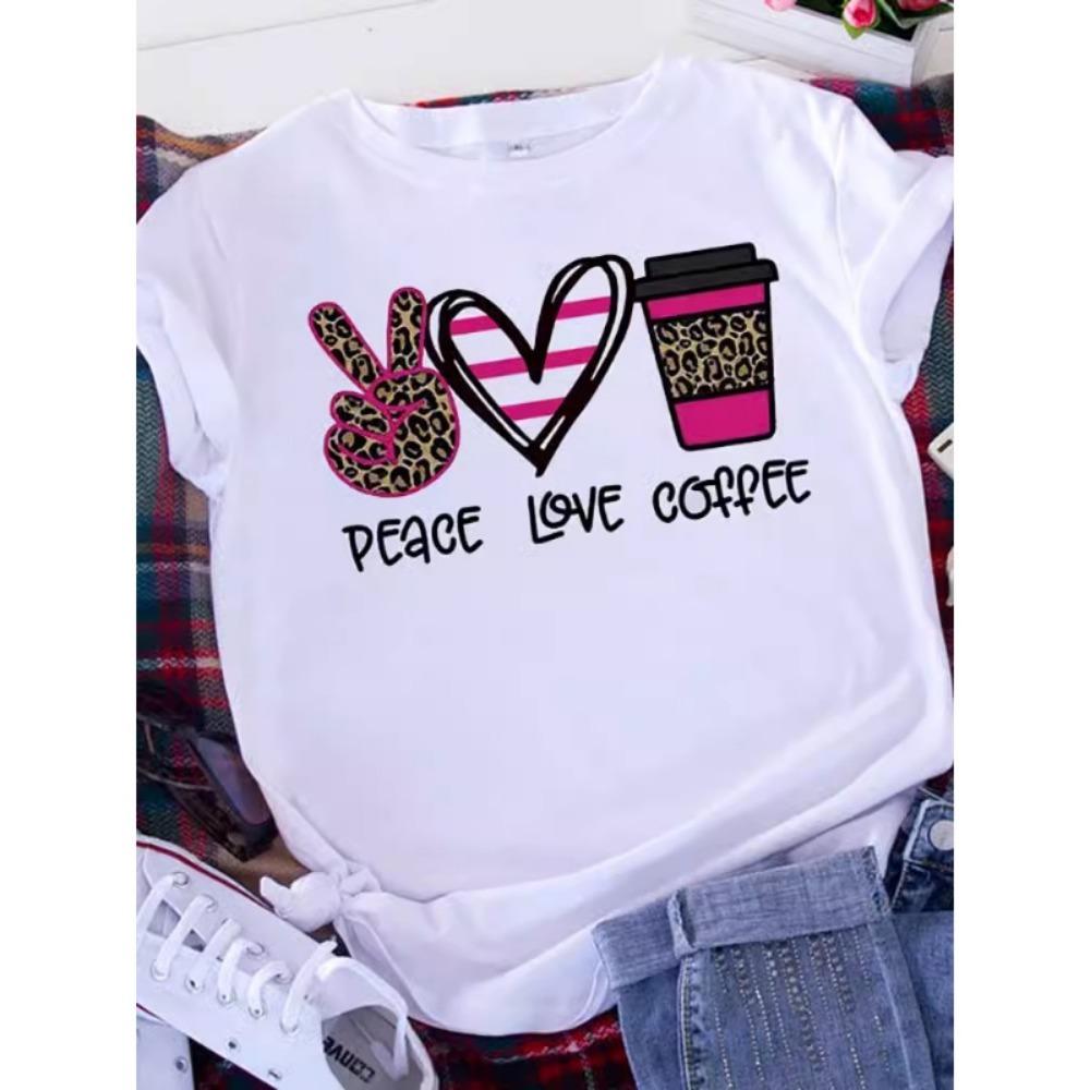 Brave Soul L American Retro Letters Love Белая футболка женская с коротким рукавом и круглым вырезом свободный повседневный топ большого размера оверсайз