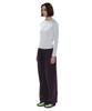 PARTIMENTO WOMEN Pwc Semi-Sheered Long Sleeve Tee_Light Grey