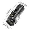 Rechargeable LED Strong Light Flashlight - Multi-functional Cap Clip Mini Torch Long Range Portable for Outdoor & Home Use