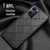 OPPO Reno7/7Pro+ Genuine Leather Diamond Pattern Phone Case