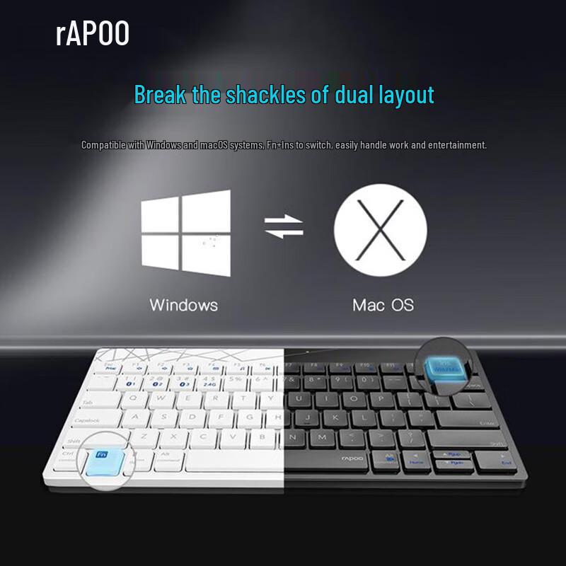 Беспроводной Bluetooth-комбо клавиатура и мышь Rapoo 8000GT