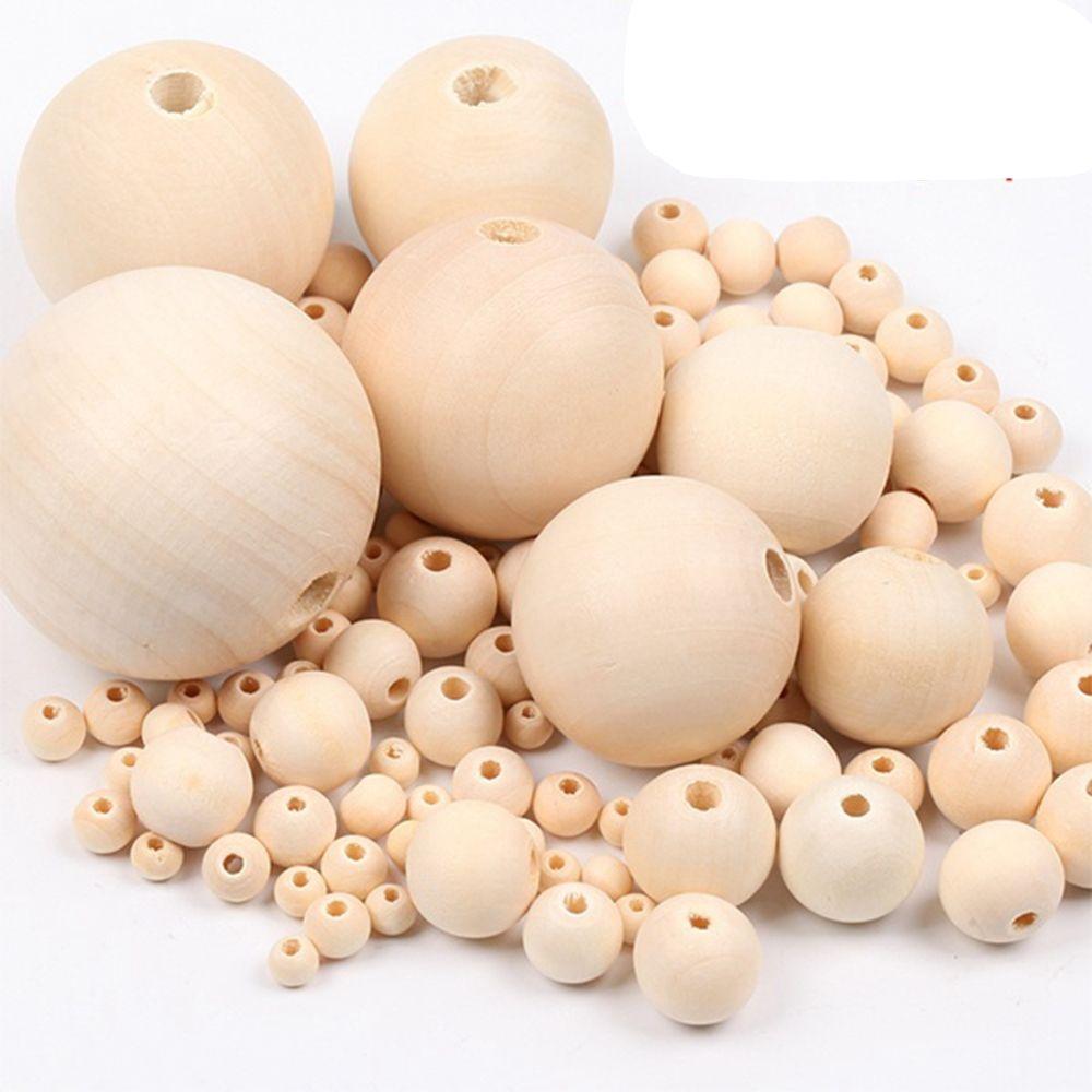 Lead-Free Bracelet Jewelry Making Necklace Accessories Wood Beads Round Balls Loose Beads