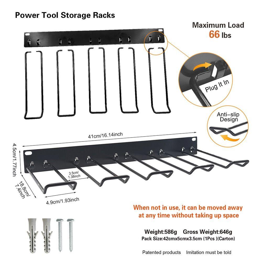 Tool Holder Hand Power Tool Organizer Rack Wall-mounted Tool Storage Shelf  Tool Storage