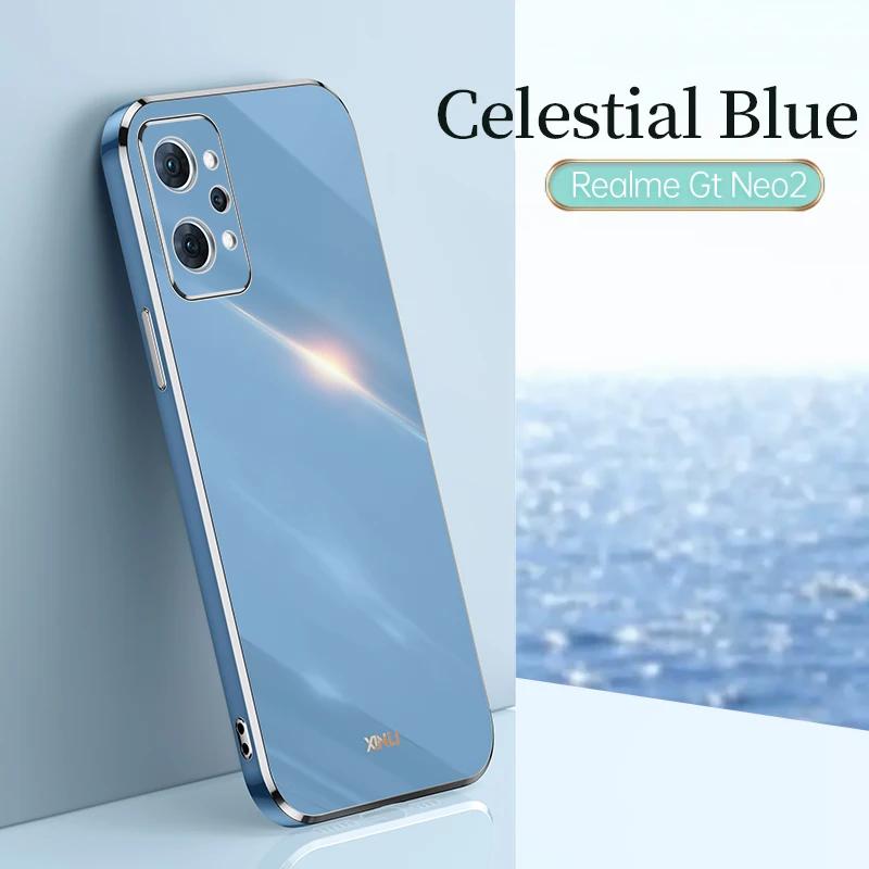 Квадратный Чехол с Покрытием на Для Realme GT Neo 2 3 3T GT2 Pro Neo2 2T GT G Ударопрочный Мягкий ТПУ Задняя Крышка Чехлы для Телефона