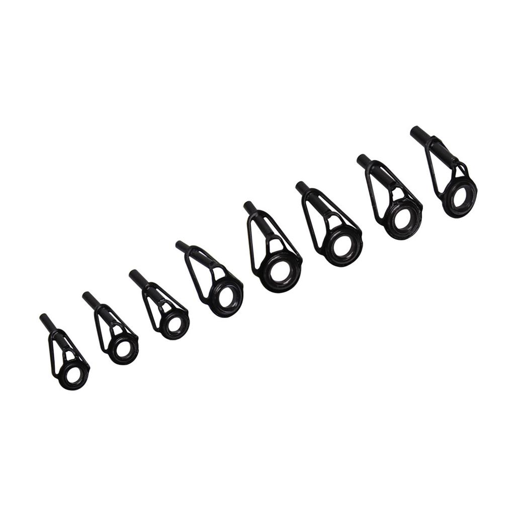 8pcs Ring Guide Tips Set Ceramic Stainless Steel Fishing Rod Tip Repair Kit Lure Rod Accessories