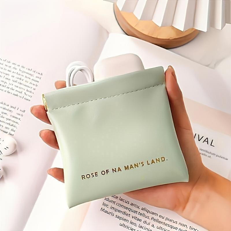 1 шт. Многофункциональная сумка для хранения из искусственной кожи, водонепроницаемая, легкая, портативная дорожная косметичка для наушников, помады, косметики, гигиенических прокладок