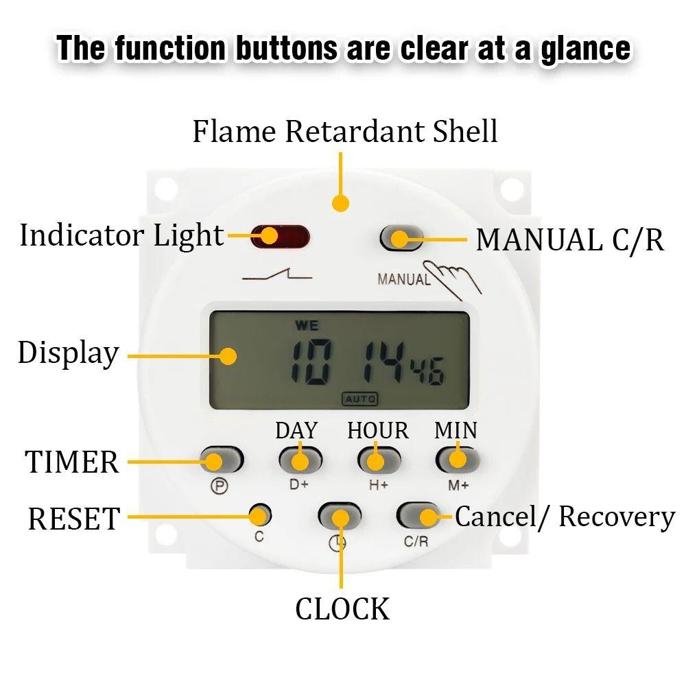 Built-in Rechargeable Battery LCD Digital Programmable Timer  Solar Lights