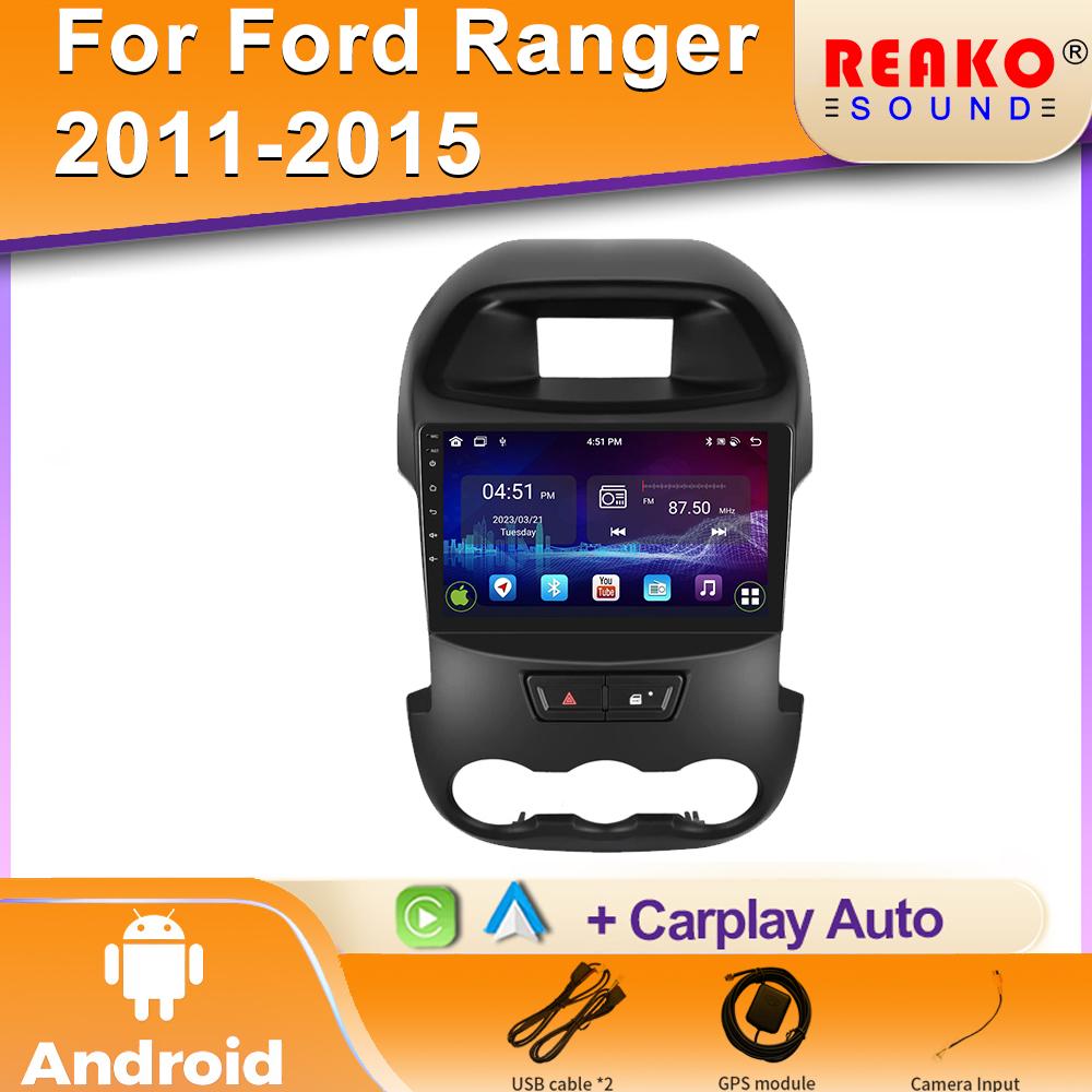 Автомобильное радио Carplay Android для Ford Ranger 3 2011-2015 Мультимедиа Сенсорный экран Навигация GPS Беспроводной Carplay Стерео 2Din