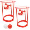 Yuact Ball Toss Kusudama Board Popular Outdoor Shooting Gallery and Set of 2 Game, Ball, Kids' Toy, Game, Game, (Red White),