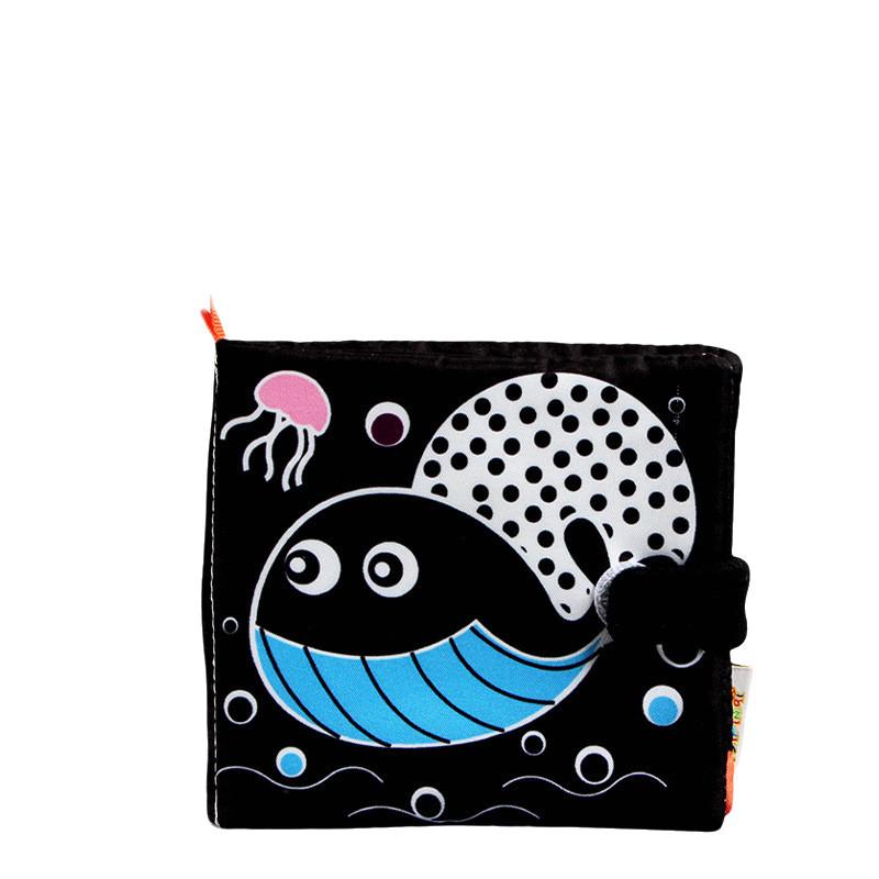 Bagged Packaging Black And White Cloth Book With Sound Paper Emotional Visual And Intellectual Stimulation Toy For Babies