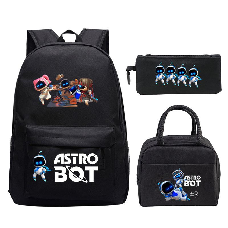 Игра Astro Bot Периферия Печать Учащиеся начальной и средней школы Школьная сумка Набор из трех предметов Многофункциональный Большая вместимость