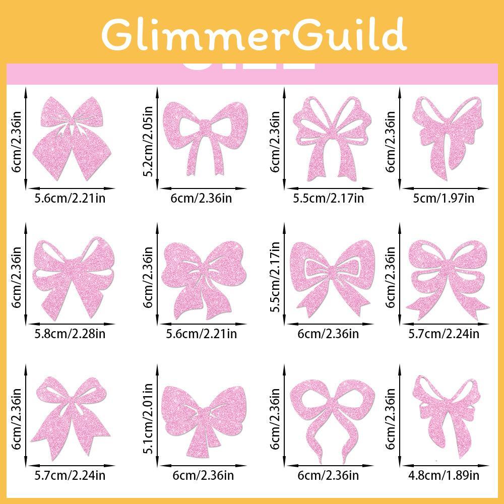 Birthday Party Cake Decoration With Gold Glitter Paper Bows And Flags For Festive Celebration