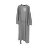 Dry Five Soft Cotton Waffle Cotton Hotel Shower Gown (White, Gray)
