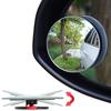 2 шт. Автомобильное зеркало заднего вида, круглое зеркало, светоотражающее зеркало для слепых зон, регулируемое на 360 градусов, без полей, вспомогательное зеркало для слепых зон