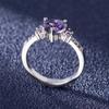 Sace Gems Классическое кольцо из медного сплава с фиолетовым цирконом, женские ювелирные изделия, свадебный подарок, вечеринка