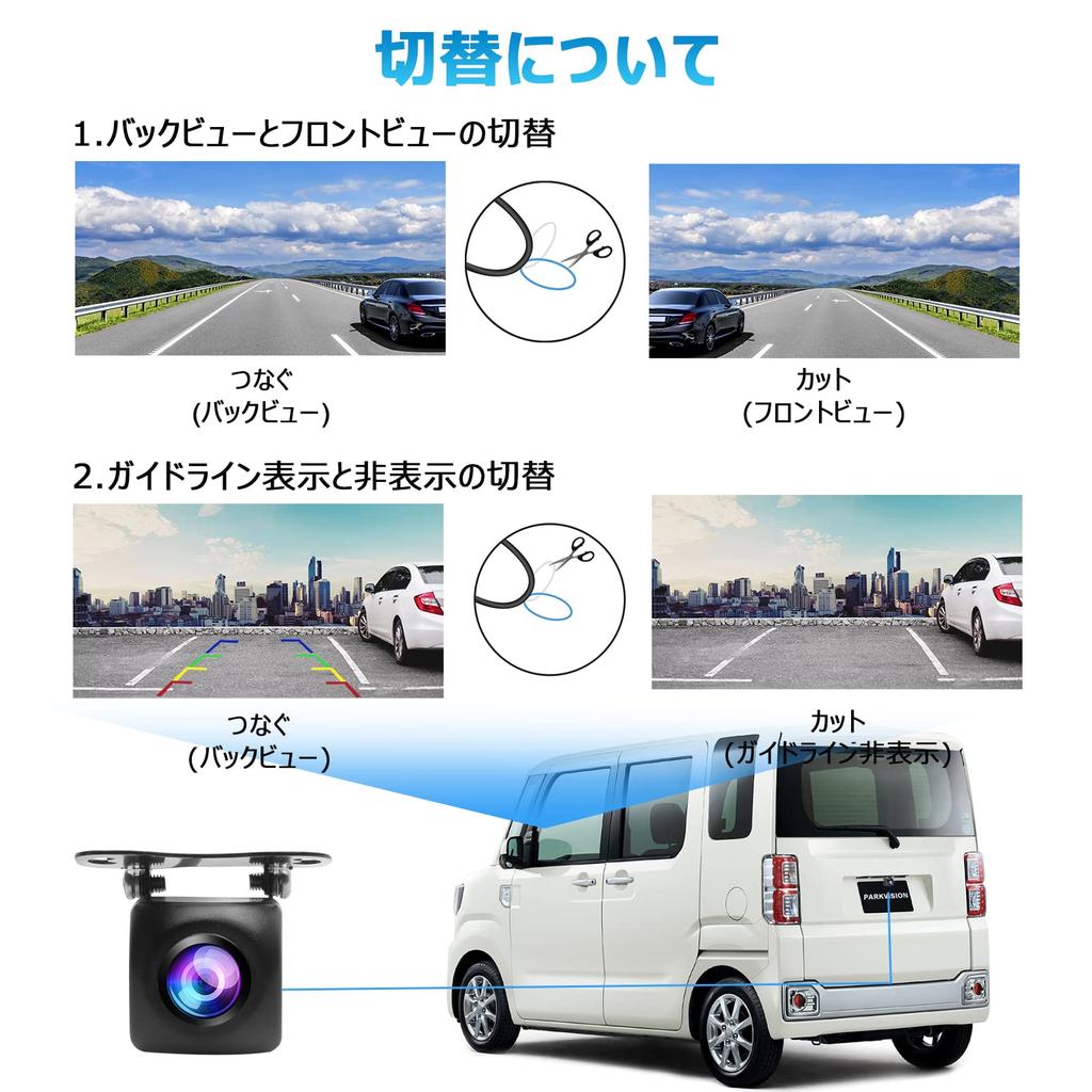 ПАРКВИЖН Камера заднего вида с широким углом обзора 180°, Фронтальная камера, Реалистичный горизонтальный угол 180° Вертикальный 105°,