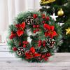 Christmas  Artificial Wreath Hanging Decor for Door Wall Window Xmas Tree Home Party Decoration Festive Garland Home Decor