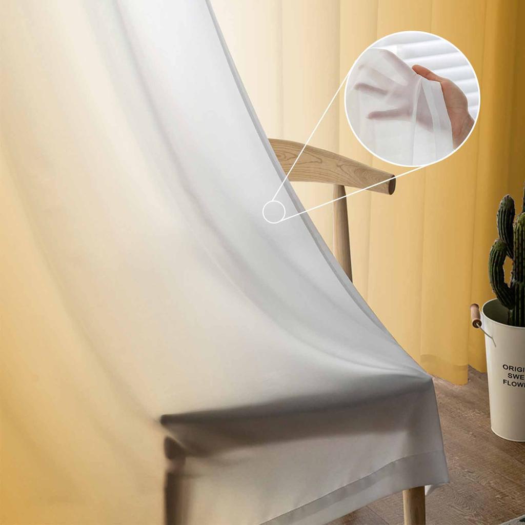 Оранжево-белые градиентные минималистичные оконные тюлевые шторы для гостиной, спальни, отеля, роскошное украшение, прозрачные шторы