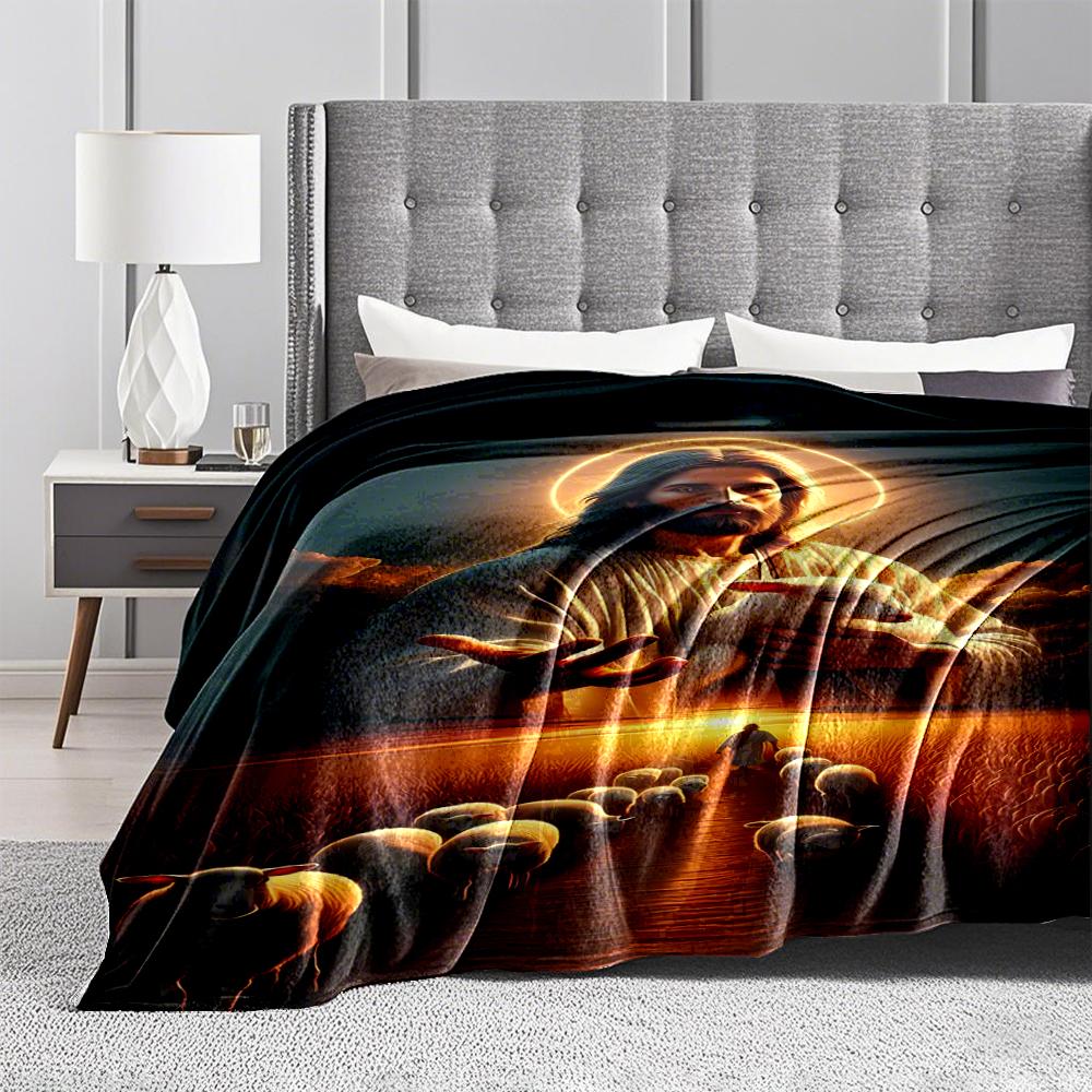The Jesus print anti-slip Keep warm for animal rescue is perfect for use in the living room and on bedroom sofas.