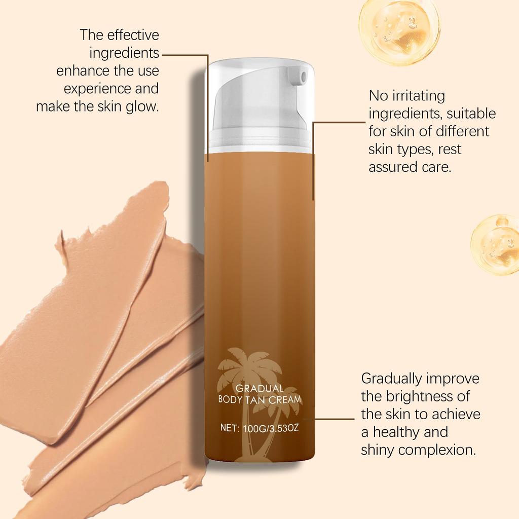 Крем для загара без солнца для тела Увлажняющий загар Здоровый загар Мягкий и комфортный Легкий загар Глубокое увлажнение