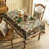 Винтажный принт бархатный чехол для стола протектор обеденный кофейный столик скатерть прямоугольные кисточки ткань для вечеринки по случаю дня рождения украшение дома