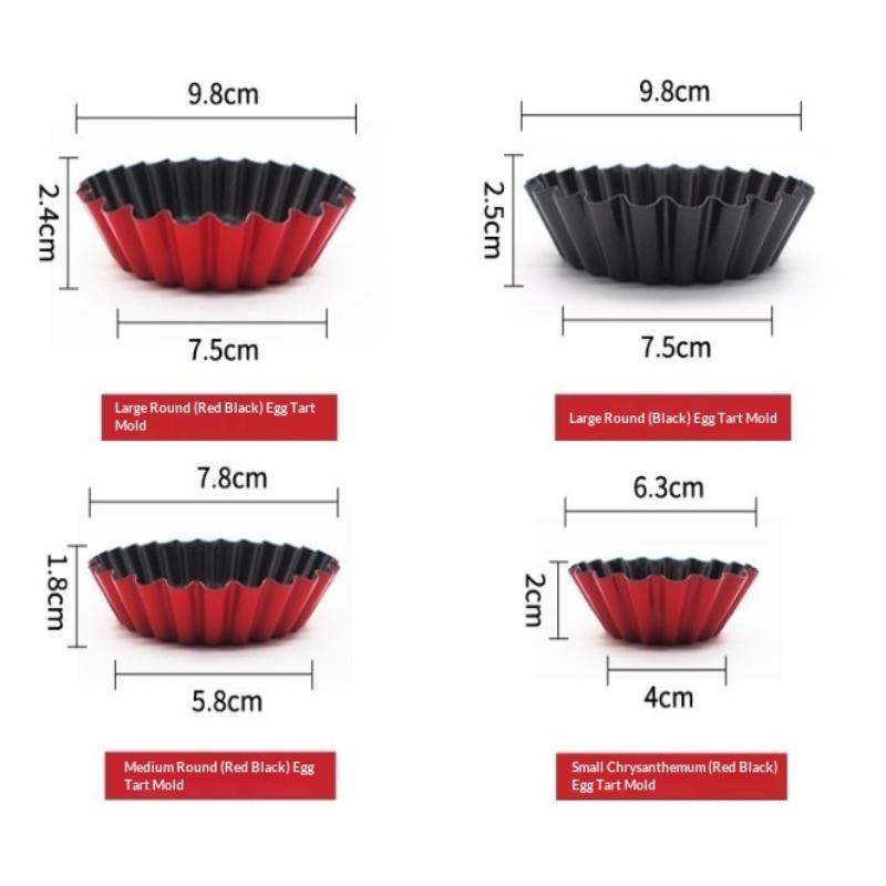 Mini Pie Mold 1 Pcs Carbon Steel Nonstick Egg Tart Baking Pan for Cupcake Muffin Pastry Kitchen