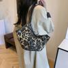 Осенняя текстура леопардовый принт большая сумка женская 2025 новая мода ретро сумка-тоут под мышкой сумка-мессенджер для通勤