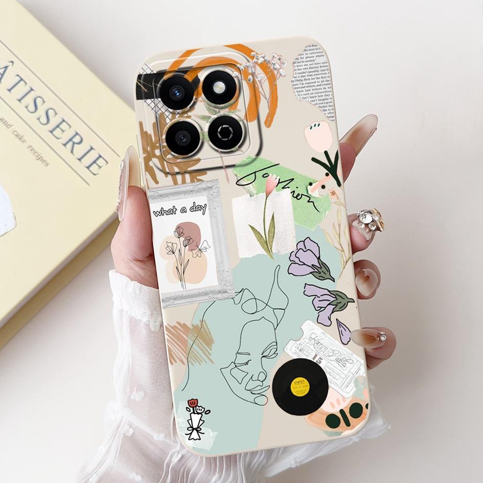 For Honor X7c 4G Case ALT-LX2 Shockproof Cover Sweet Girls Love Heart Soft Liquid Silicone Phone Cases For Honor 200 Smart Coque