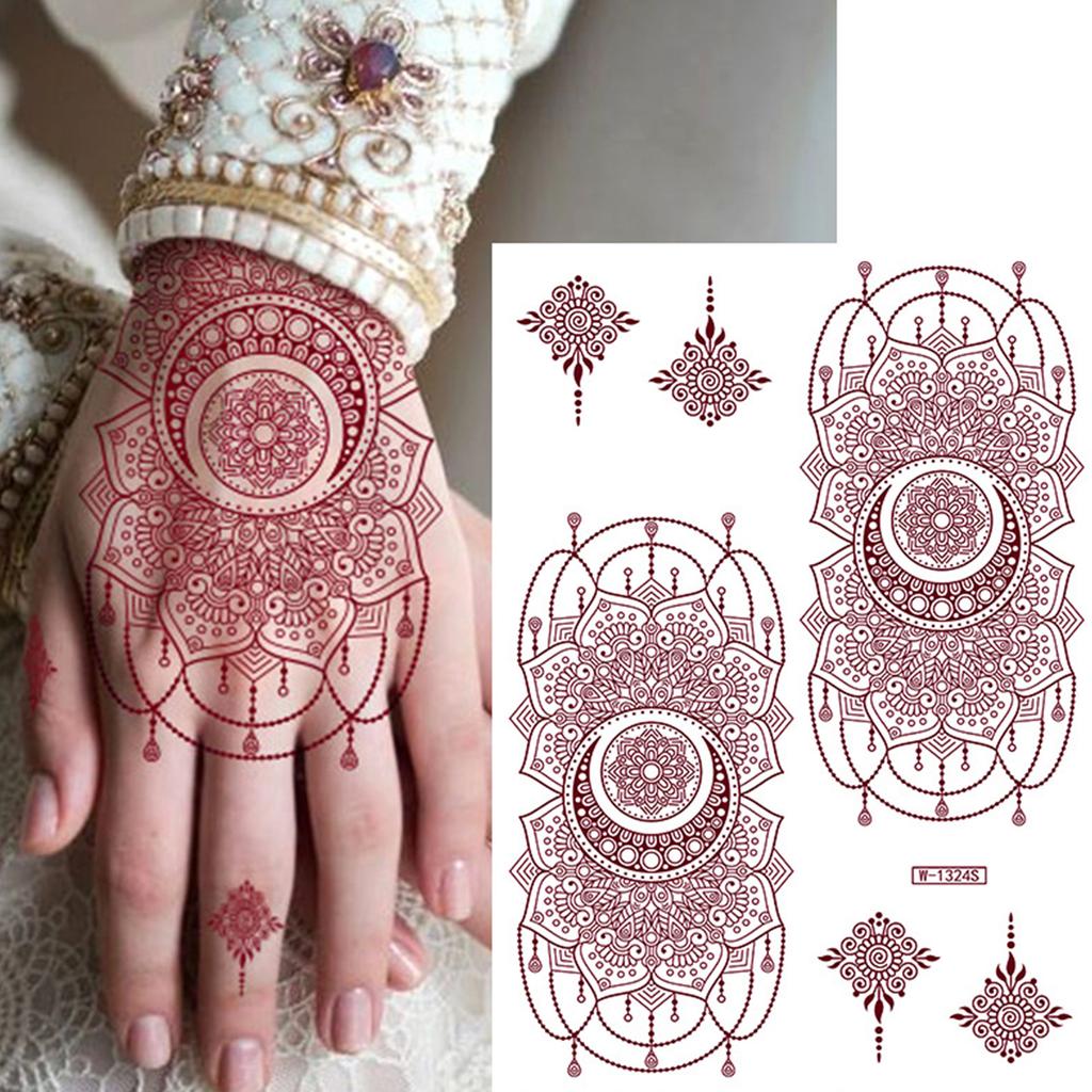 1 лист персонализированных наклеек с цветочным узором, временные наклейки для татуировки на теле, идеально подходящие для вечеринок и фестивалей