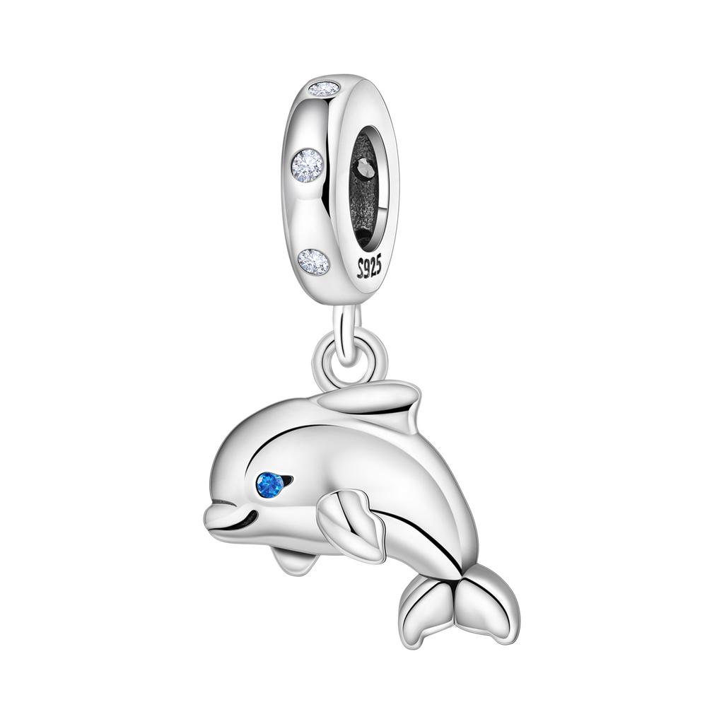 Orstarry 925 Silver Cartoon character Mermaid Original Pendants Bracelet Charms Fit Jewelry Party Beads DIY Fine Gifts
