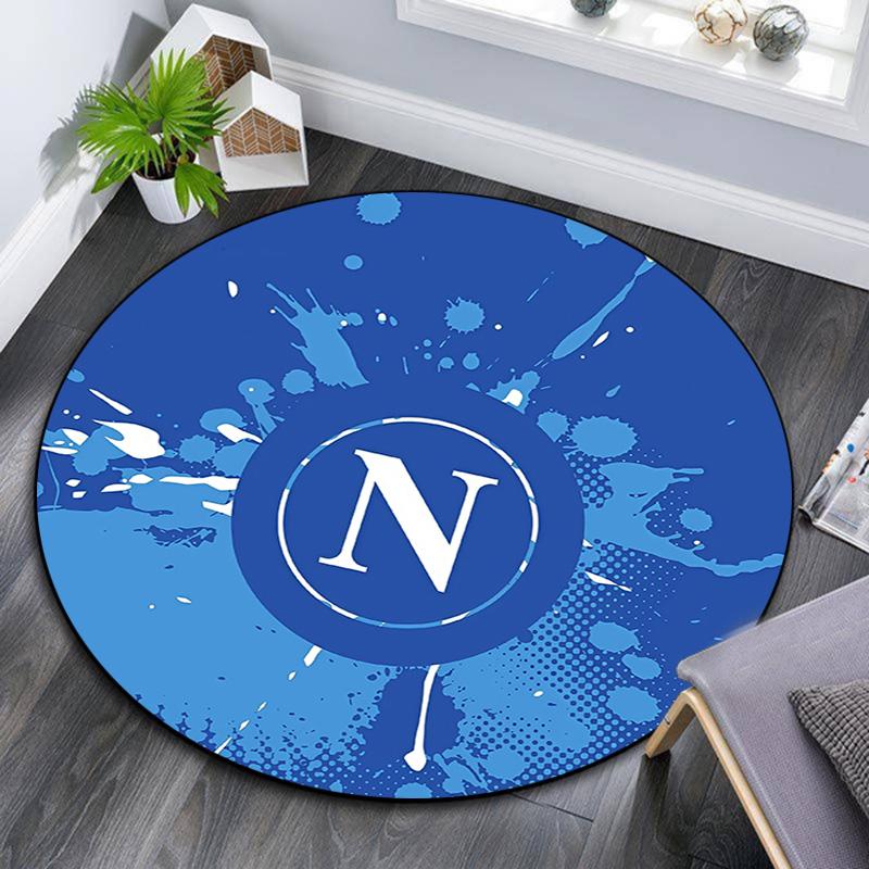 SSC Napoli2 Round Area Rug,Carpet Rug for Living Room Bedroom Sofa Playroom Decor,Non-slip Floor Mat