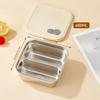 304 Stainless Steel Bento Box With Lid Portable Sealed Divided Lunch Box For Kids Student School Fruit Salad Lunch Container