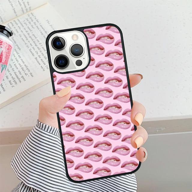 Сексуальная Девушка Леди Красные Губы Чехол для Телефона Для iPhone 17 Air 16 15 14 plus 12 13 Pro max Мягкий Бампер Защитный Чехол coque
