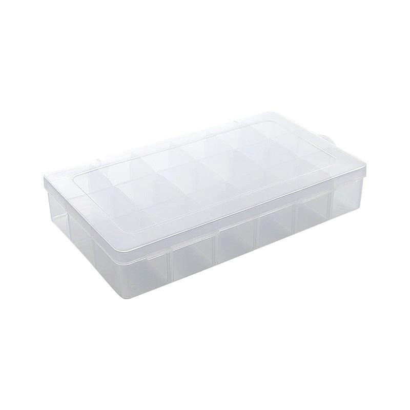 18 Grid Detachable Jewelry Earrings Stationery Storage Desktop Dustproof Transparent Plastic Nail Accessory Sorting Storage Box