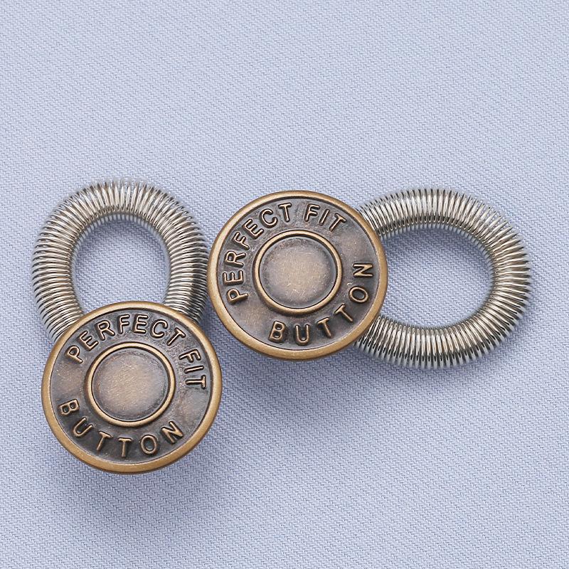 Waist Expansion Button Artifact Metal Nail-free Seam-free Button Removable Adjustable Telescopic Button Jeans Extension Button