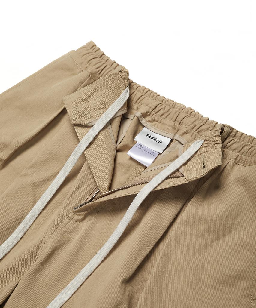 SOUNDSLIFE Easy Banding Chino Pants Beige