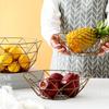 Фруктовница Мойка фруктов Полая корзина для слива Железная фруктовая корзина Гостиная Журнальный столик Популярная в сети фруктовая тарелка Корзина для хранения закусок