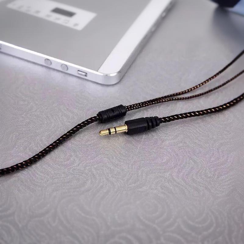 Wired Music Earphones Stereo Noise Cancelling In-Ear Headset with 3.5mm Jack for Students Gaming Running Work