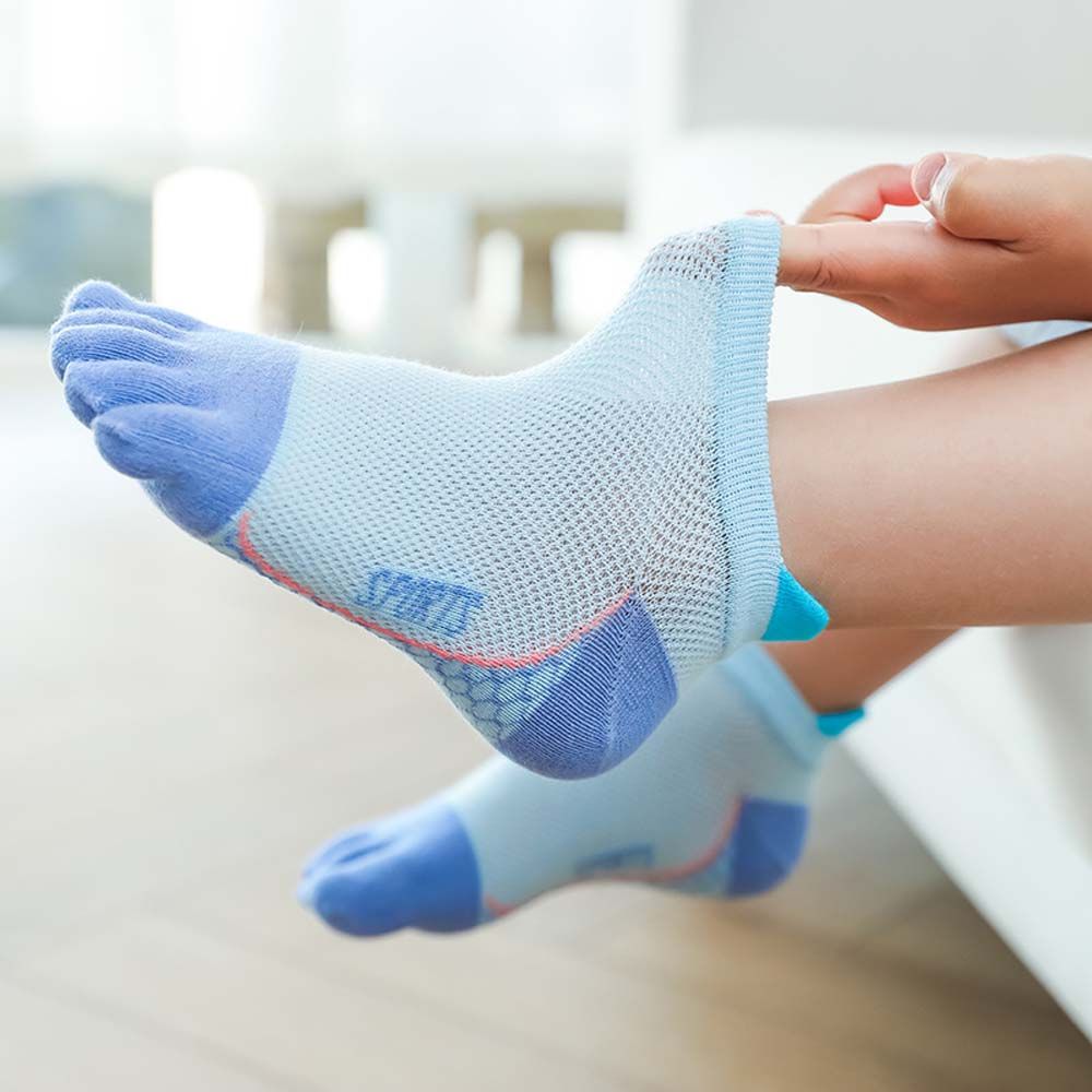 Matching Cotton Anti-slip Children Short Tube Socks Split Toe Socks Five-Finger Socks Kids Hosiery