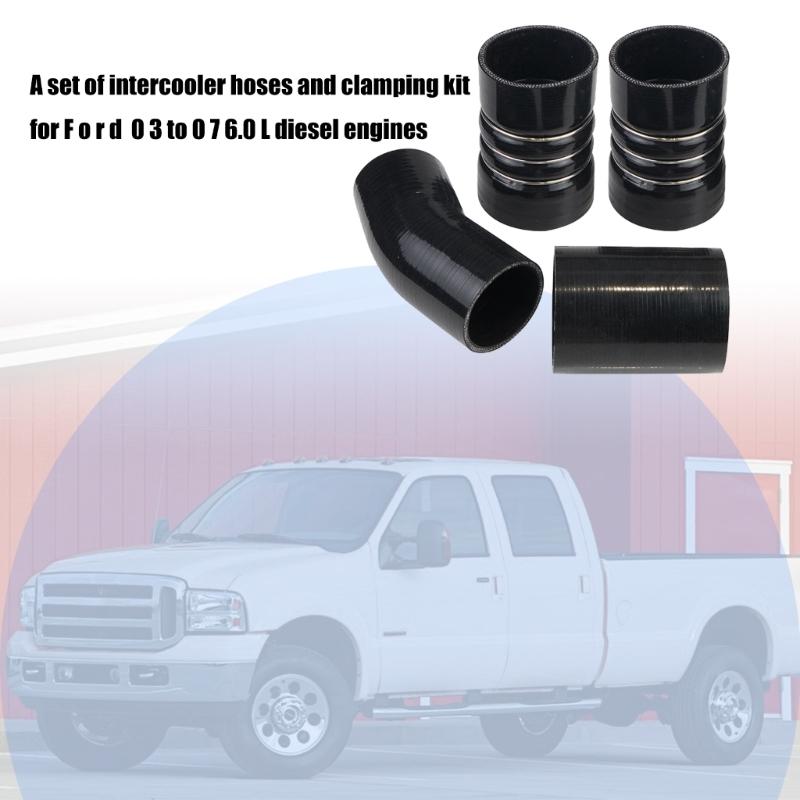 Силиконовый набор шлангов интеркулера F250 F350 F450 F550 6.0L Power Strokes Шланги интеркулера CAC Патрубки Комплект хомутов