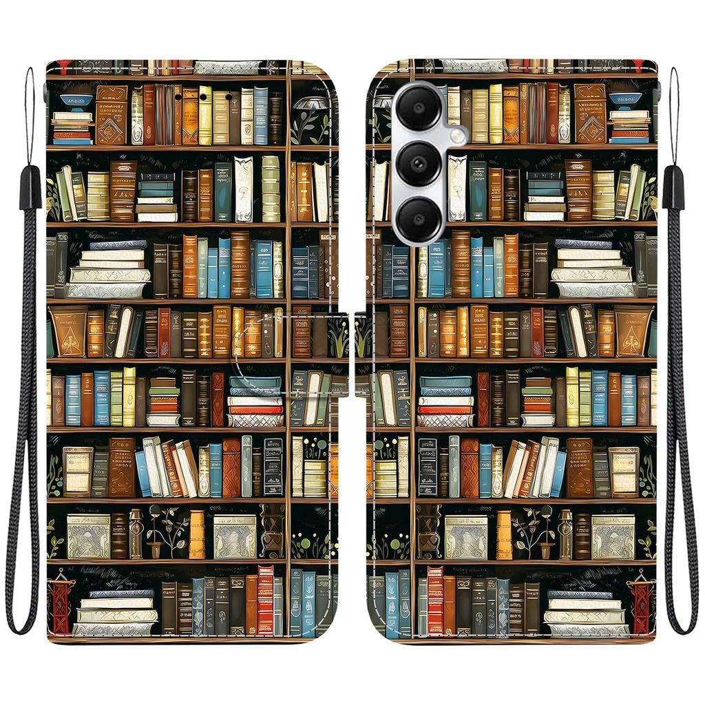 Чехол-книжка из искусственной кожи ручной работы для Samsung Galaxy A35 (A356E/A356B/A356U)- Противоскользящий ударопрочный чехол с ремешком на запястье и дизайнами в виде сердец/роз и кошек