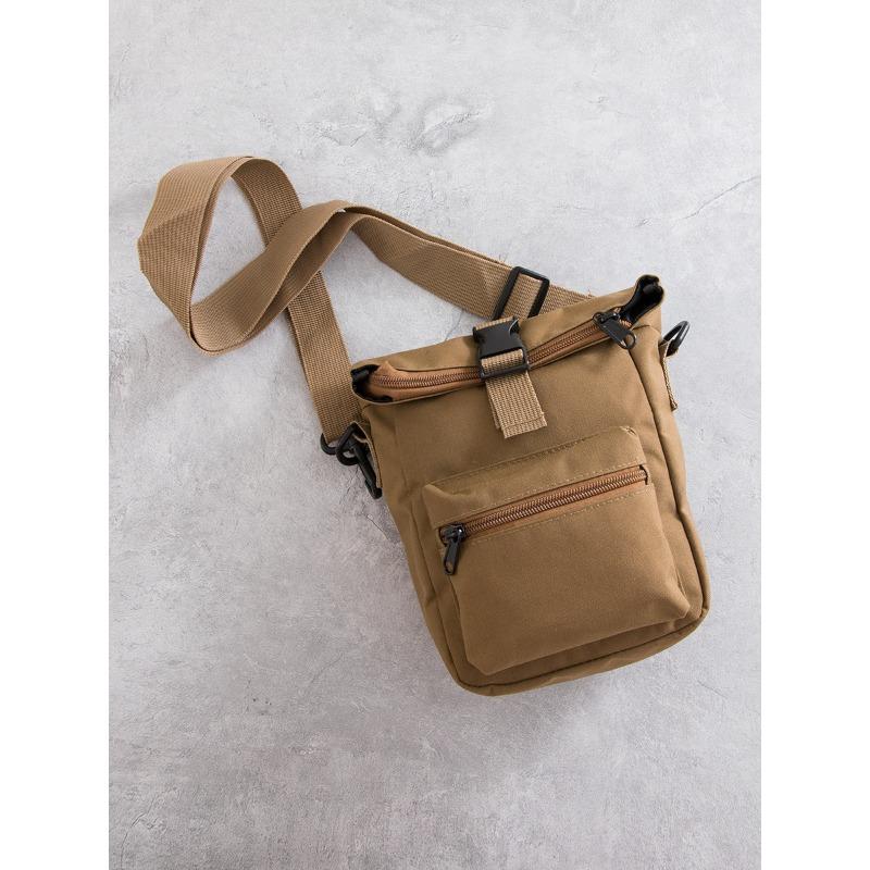 Мужская холщовая маленькая сумка-портфель, простая ветровая сумка для мобильного телефона, повседневная трендовая корейская версия небольшой квадратной сумки с женской сумкой через плечо