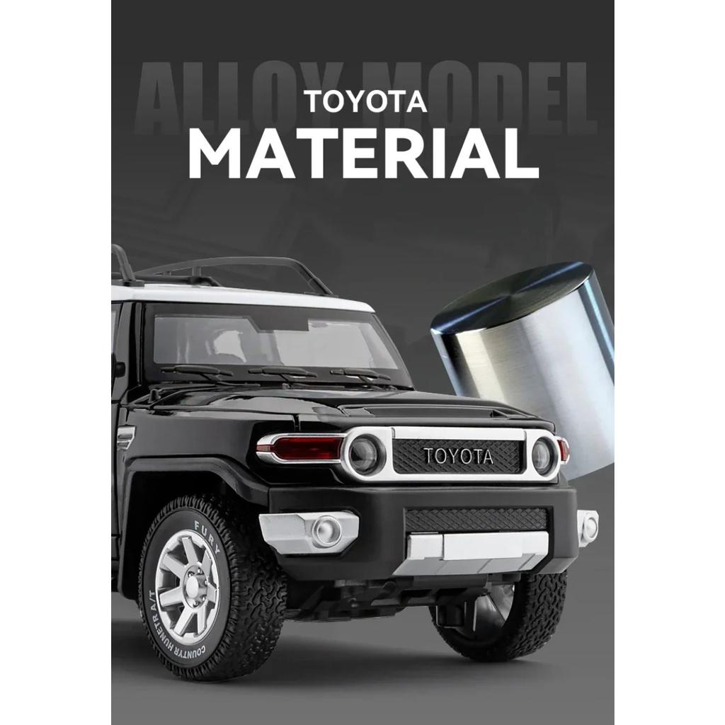 1/24 Toyota FJ Cruiser Внедорожник Сплав Модель автомобиля Литые Металлические Внедорожники Модель автомобиля Симуляция Звук Свет Детские Игрушки Подарок